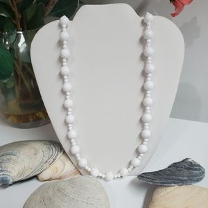 ANNE KLEIN White beaded Necklace